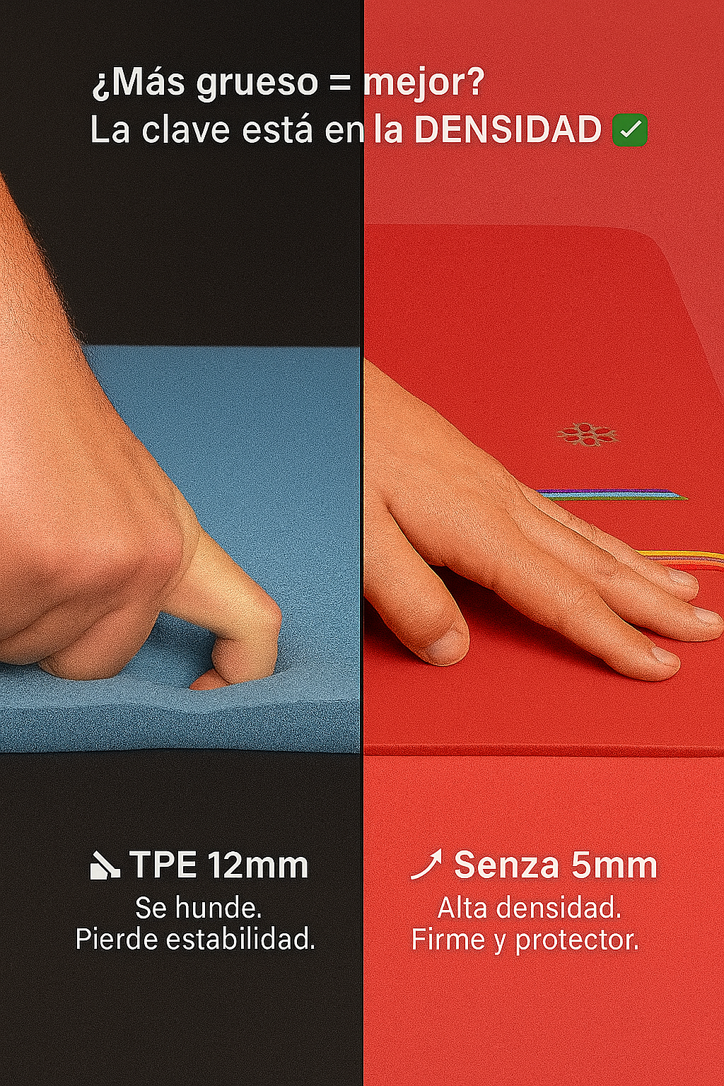 Mat Yoga Antideslizante Con Diseño Alineación | Marca Senza