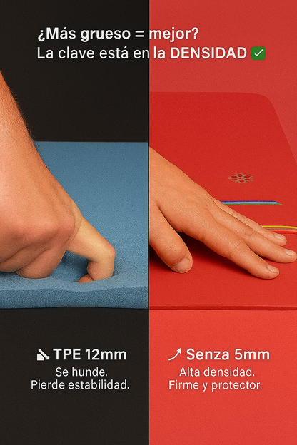 Mat Yoga Antideslizante Con Diseño Alineación | Marca Senza