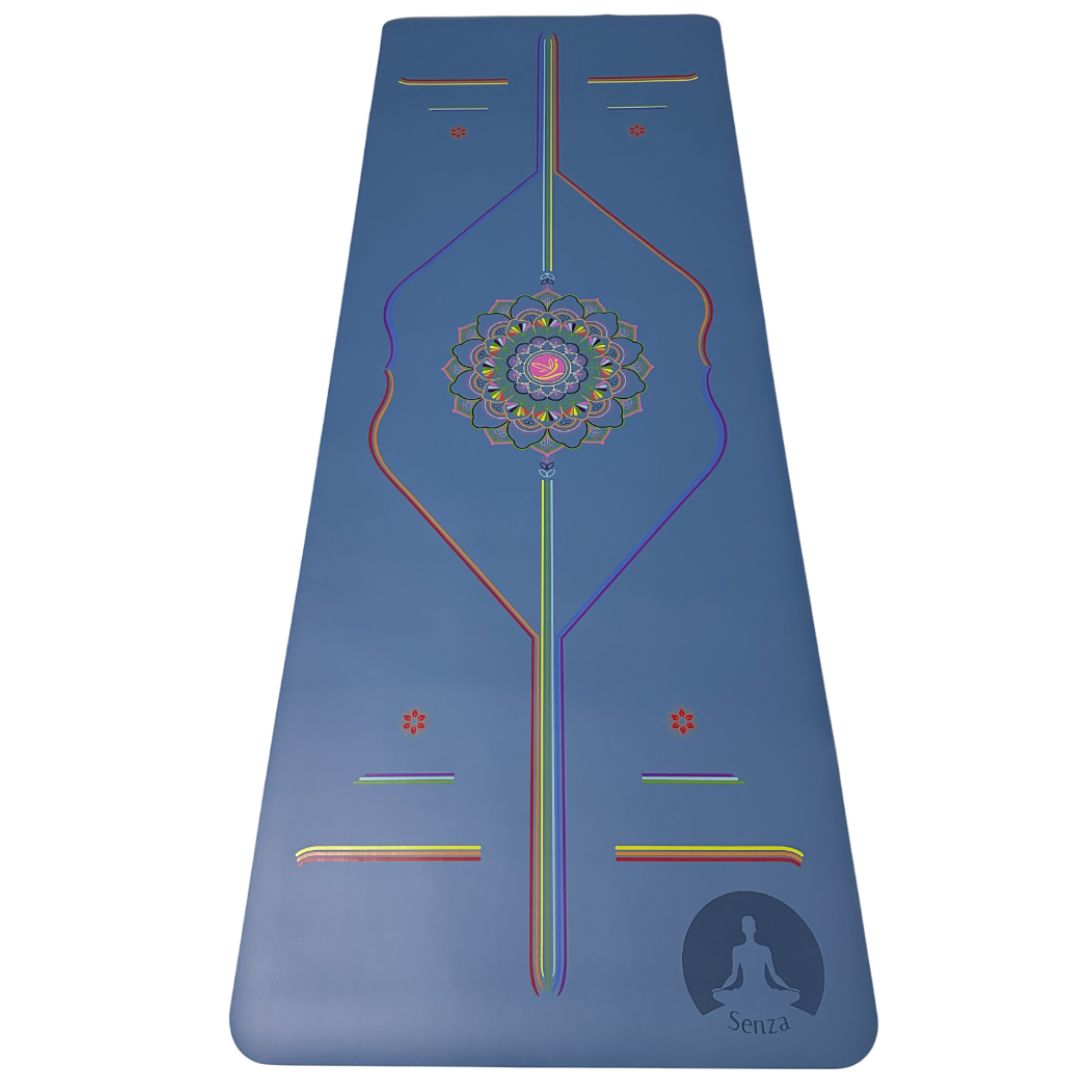 Mat Yoga Antideslizante Con Diseño Alineación | Marca Senza