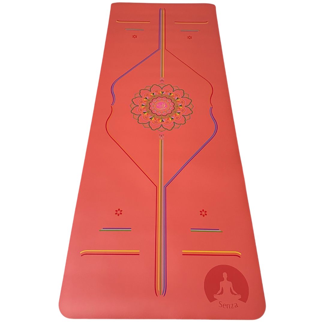 Mat Yoga Antideslizante Con Diseño Alineación | Marca Senza