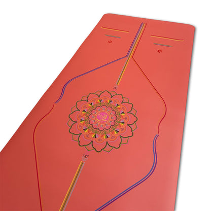 Mat Yoga Antideslizante Con Diseño Alineación | Marca Senza